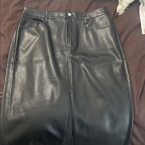 Black Faux Leather Skirt from Express